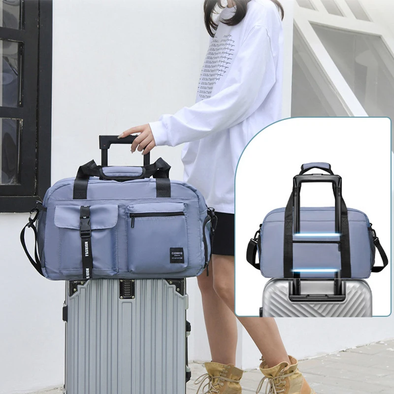 Shoe Bag Travel - กระเป๋าฟิตเนสขนาดใหญ่กีฬากระเป๋าถือผู้หญิงแห้งเปียกรองเท้ากระเป๋าไหล่เดี่ยว Crossbody ว่ายน้ําโยคะยิมกระเป๋าเป้สะพายหลัง Duffel