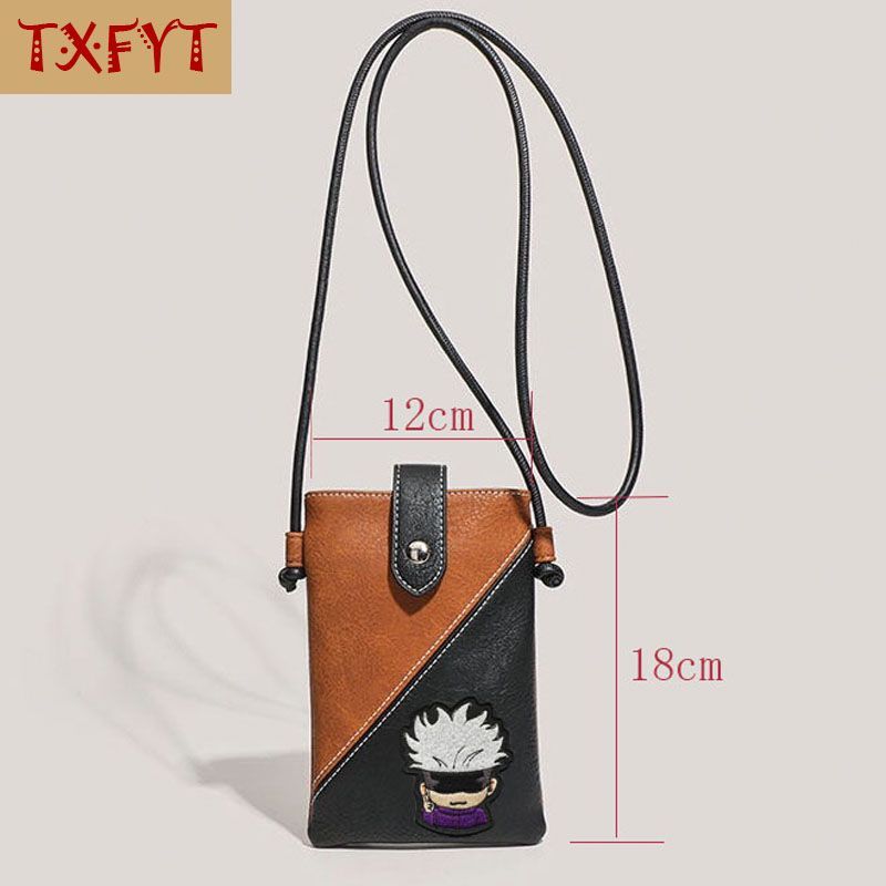 Travel Accessories Pouch - จูจุสึไคเซ็น โกโจ ซาโตรุ PU กระเป๋าใส่โทรศัพท์มือถือขนาดเล็กกระเป๋าเดินทางกระเป๋าสะพายข้างลำลองกระเป๋าของขวัญวันเกิด