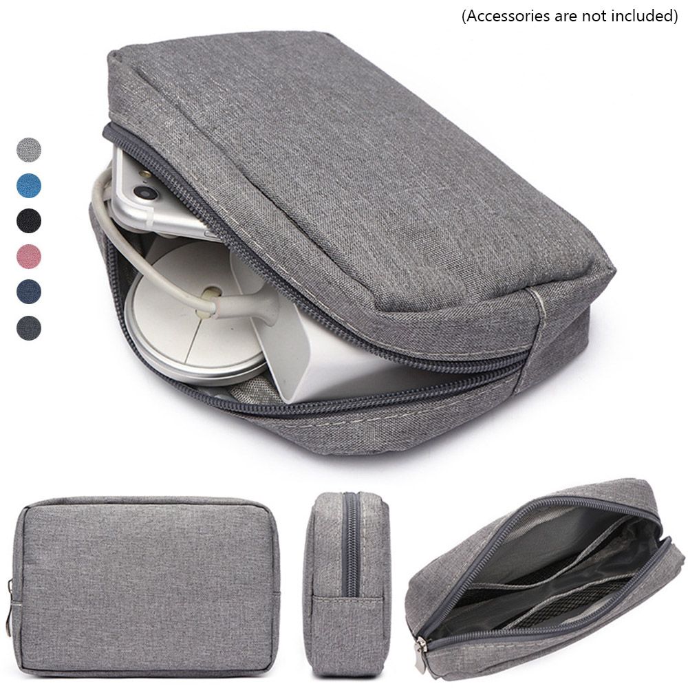 Travel Accessories Organizer - กระเป๋าจัดระเบียบอุปกรณ์เดินทาง กระเป๋าเก็บอุปกรณ์ฮาร์ดดิสก์ กระเป๋าเก็บเครื่องสำอาง อุปกรณ์ดิจิทัล