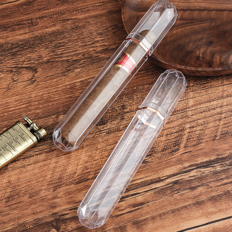 Travel Accessories - หลอดซิการ์อะคริลิคสำหรับเดินทาง แฟชั่น ที่เก็บซิการ์แบบพกพา กล่องเก็บใส อุปกรณ์เสริมซิการ์