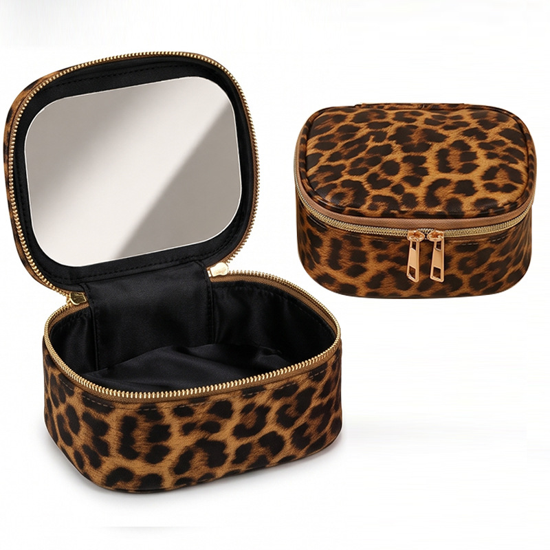 Travel Accessories Organizer Bag - กระเป๋าเครื่องสำอางพกพาแบบใหม่ปี 2026 กระเป๋าเก็บเครื่องสำอางพร้อมกระจก กระเป๋าแต่งหน้ากันน้ำสำหรับเดินทาง กระเป๋าจัดระเบียบเครื่องสำอางขนาดเล็กสำหรับผู้หญิง
