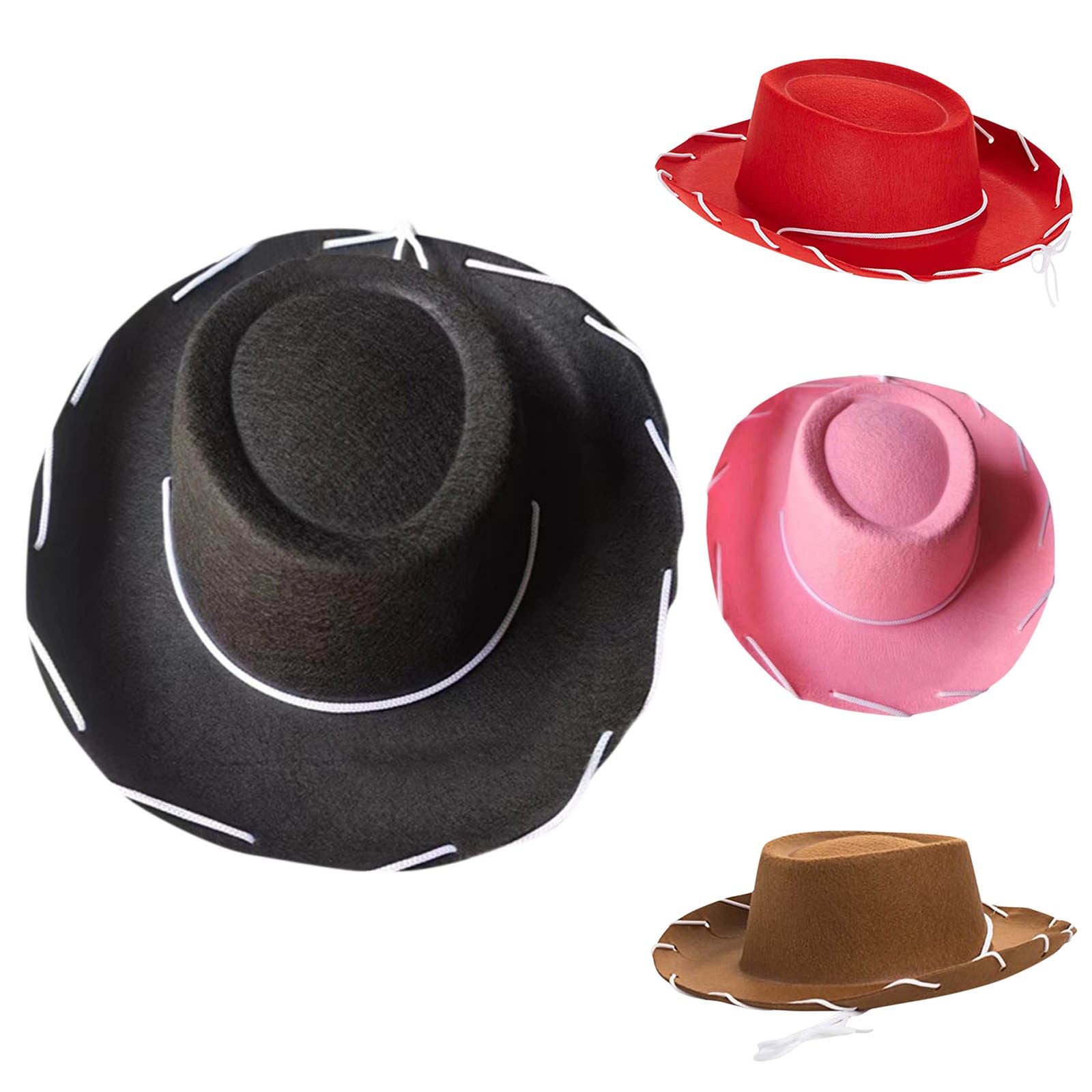 Travel Accessories For Toddlers - หมวกคาวบอยเด็ก หมวกคาวเกิร์ลสไตล์ตะวันตกแบบคลาสสิก ทำจากผ้าสักหลาด พร้อมสายรัดคางปรับได้ อุปกรณ์เสริมสำหรับงานปาร์ตี้เด็กชายและเด็กหญิง