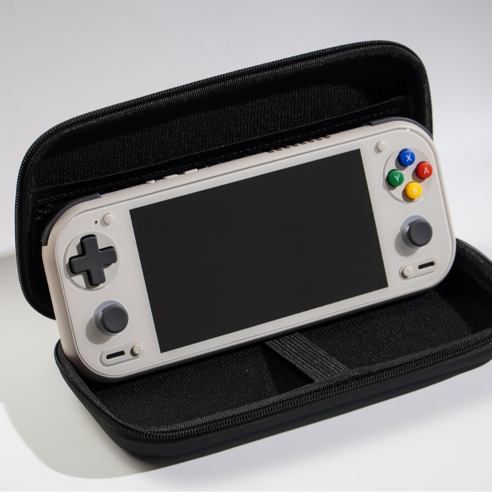 Travel Accessories Kit Bag - กระเป๋าเก็บเครื่องเล่นเกม ANBERNIC RG 55G1 กระเป๋าใส่แบบแข็งทำจากไนลอนสำหรับป้องกันและพกพา อุปกรณ์เสริมสำหรับการเดินทางและเล่นเกม