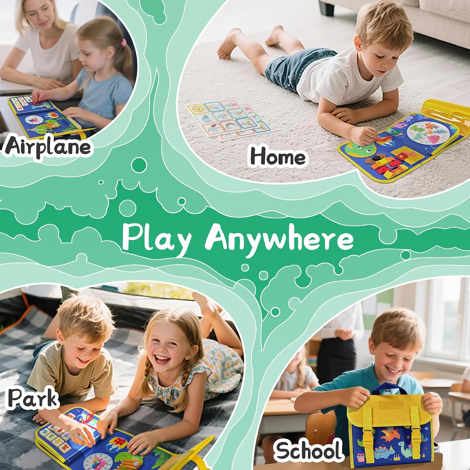 กระเป๋าเป้บอร์ดกิจกรรมไดโนเสาร - Travel Accessories For Toddlers บทวิจารณ์และราคา
