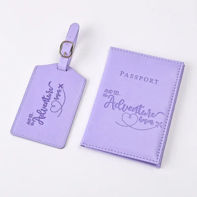 ใหม่สีม่วง PU หนังผู้ถือหนังสื - Travel Accessories Gift Set บทวิจารณ์และราคา