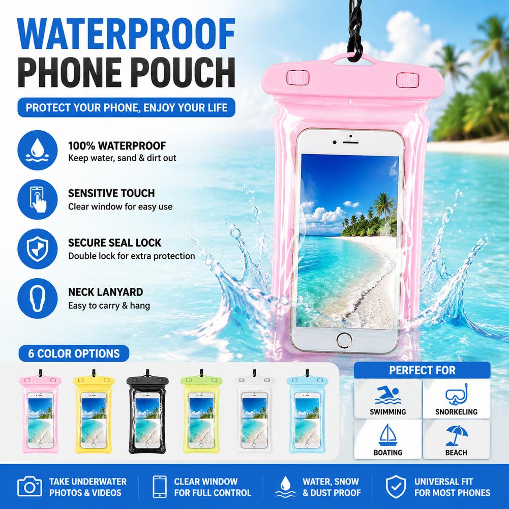 เคสโทรศัพท์กันน้ำแบบใส กระเป๋า - Travel Accessories Pouch บทวิจารณ์และราคา