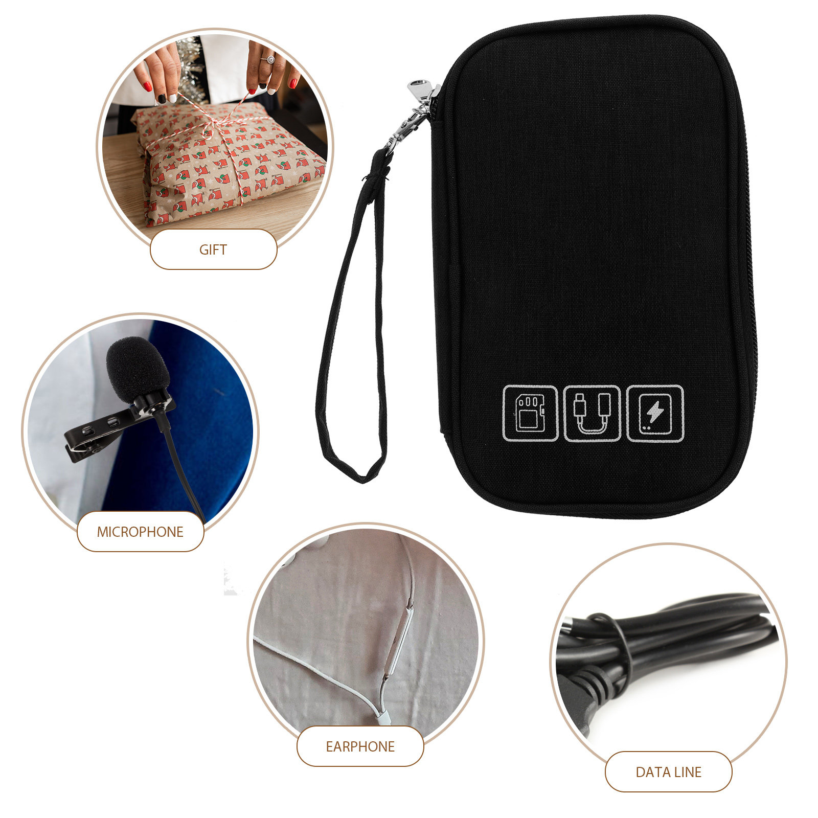 กระเป๋าจัดระเบียบสายเคเบิล 2 ช - Travel Accessories Pouch บทวิจารณ์และราคา