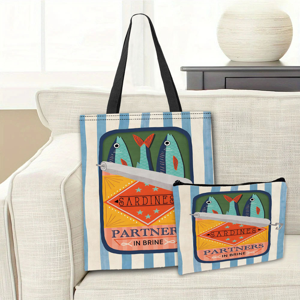 กระเป๋าถือลายกราฟิก Sardine Pa - Travel Accessories Pouch บทวิจารณ์และราคา