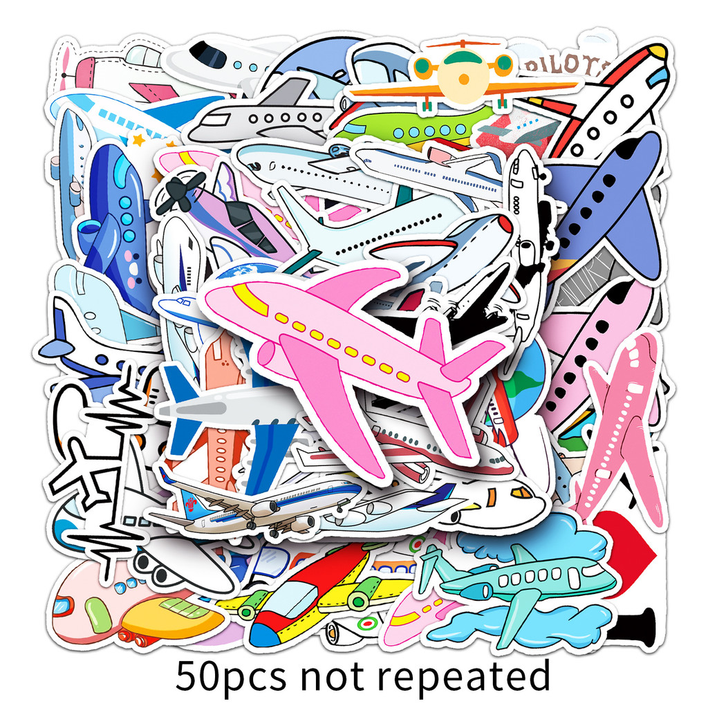 50 Charming Airplane Decals -  - Travel Accessories And Gadgets บทวิจารณ์และราคา