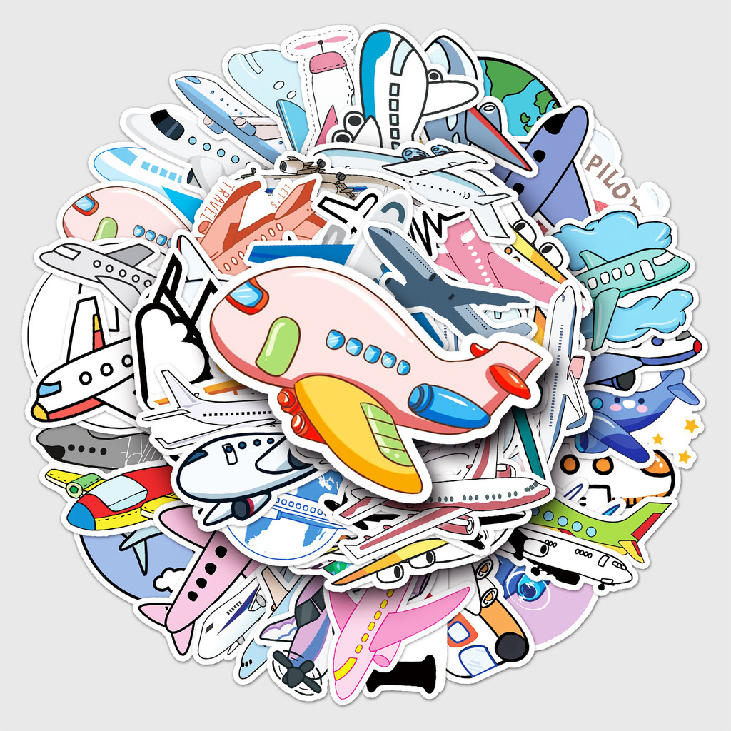 50 Charming Airplane Decals -  - Travel Accessories And Gadgets บทวิจารณ์และราคา