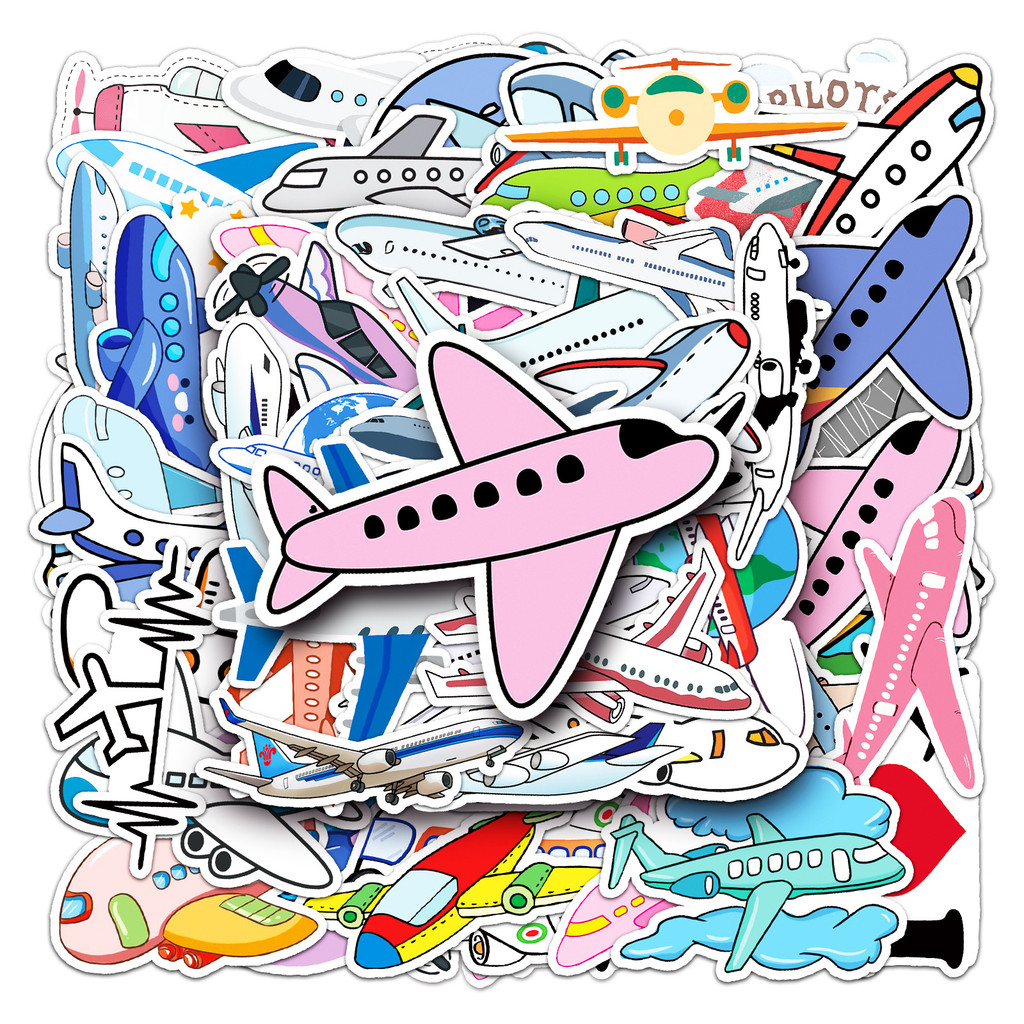 50 Charming Airplane Decals -  - Travel Accessories And Gadgets บทวิจารณ์และราคา