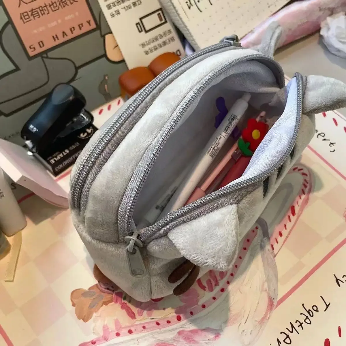 กระเป๋าดินสอพุชชีนน่ารัก ลายกา - Travel Accessories Pouch บทวิจารณ์และราคา