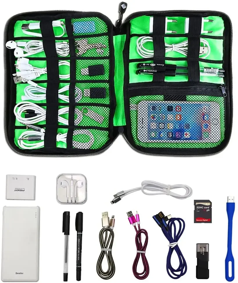 ชุดอุปกรณ์จัดเก็บสายเคเบิล กระ - Travel Accessories Organizer บทวิจารณ์และราคา